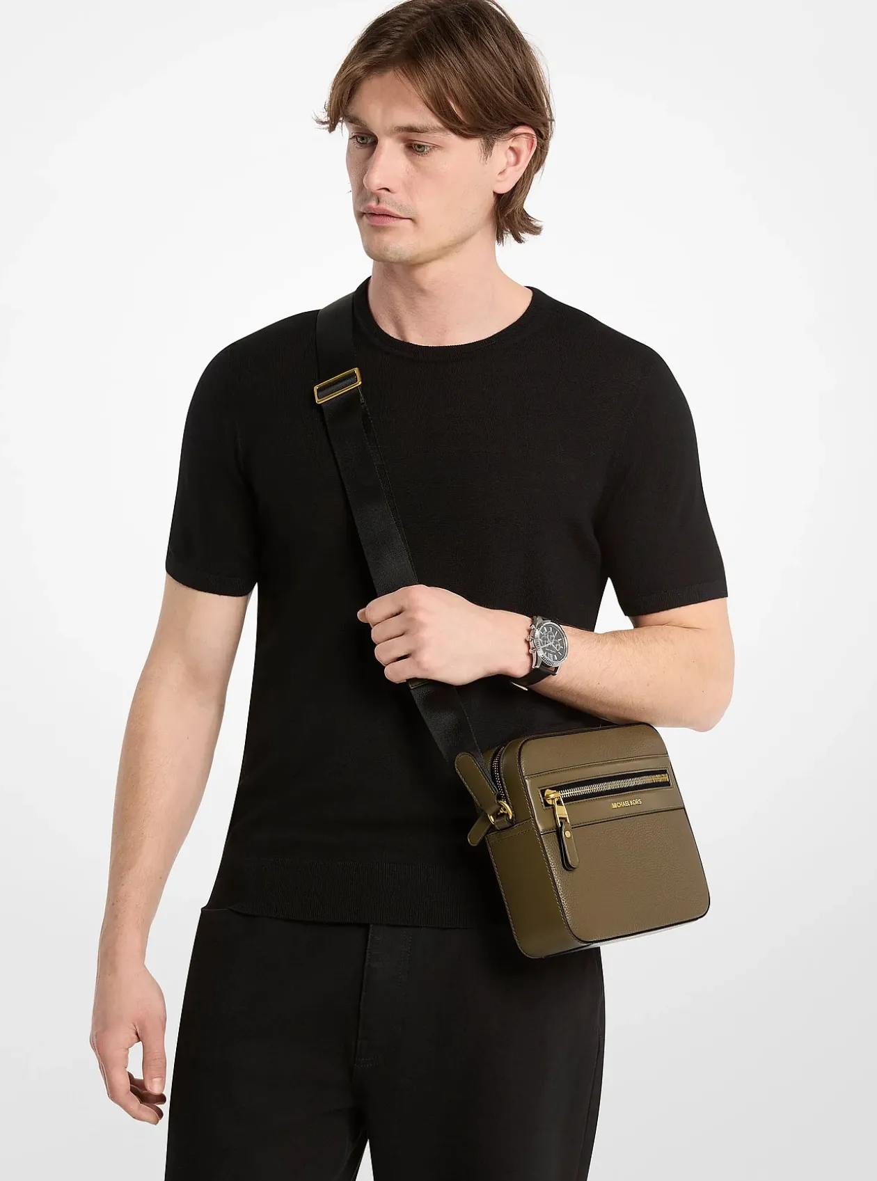 Sac à bandoulière Jet Set en cuir grainé