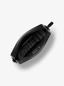 Sac à bandoulière Jet Set en cuir à logo en relief