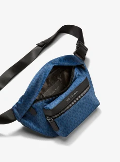 Sac ceinture tissé à imprimé logo Signature