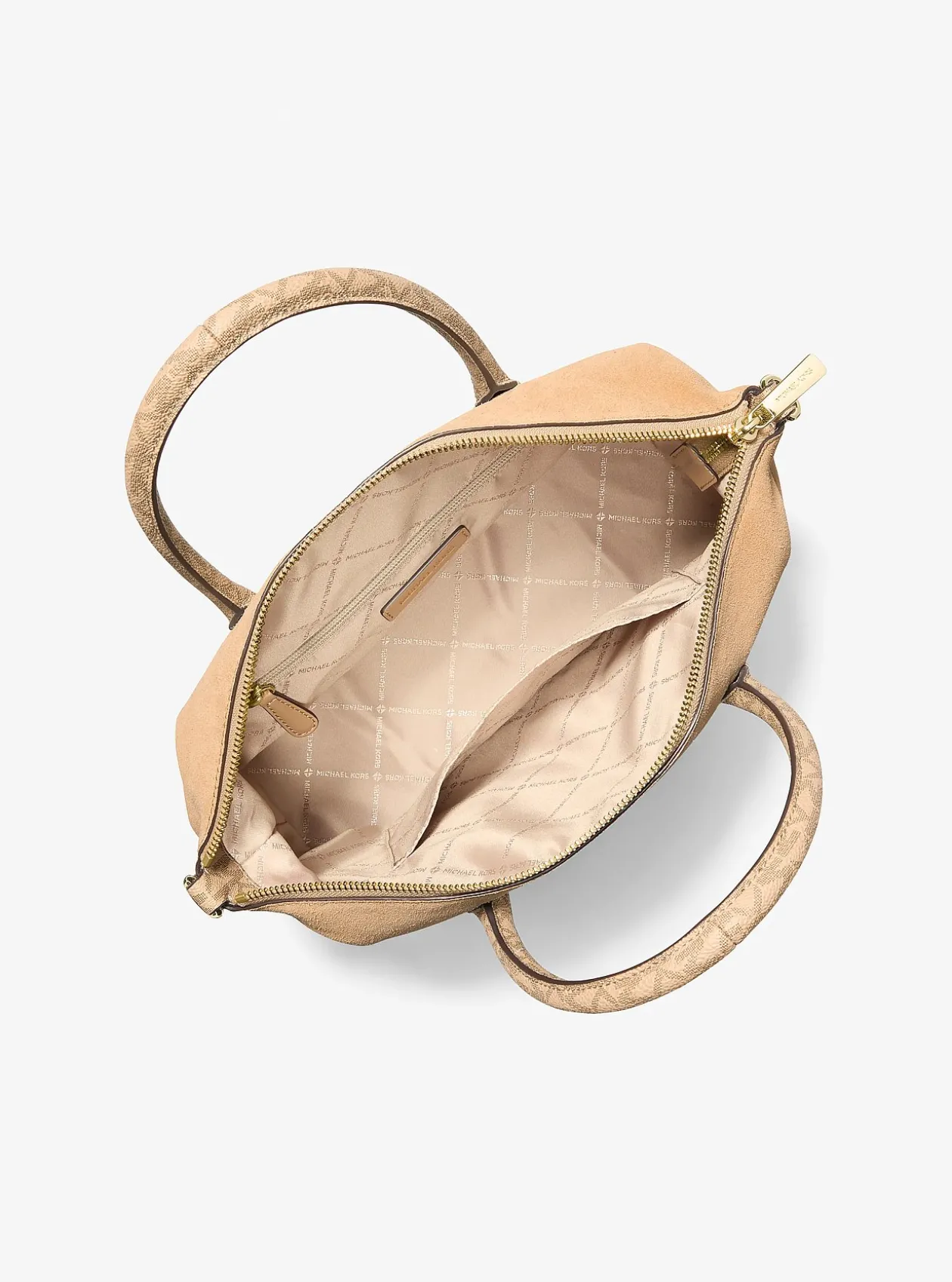 Sac Hyde de taille moyenne en daim et à logo Signature