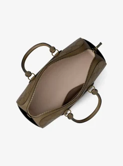 Sac marin à bandoulière Jet Set Travel de taille moyenne en cuir à logo en relief