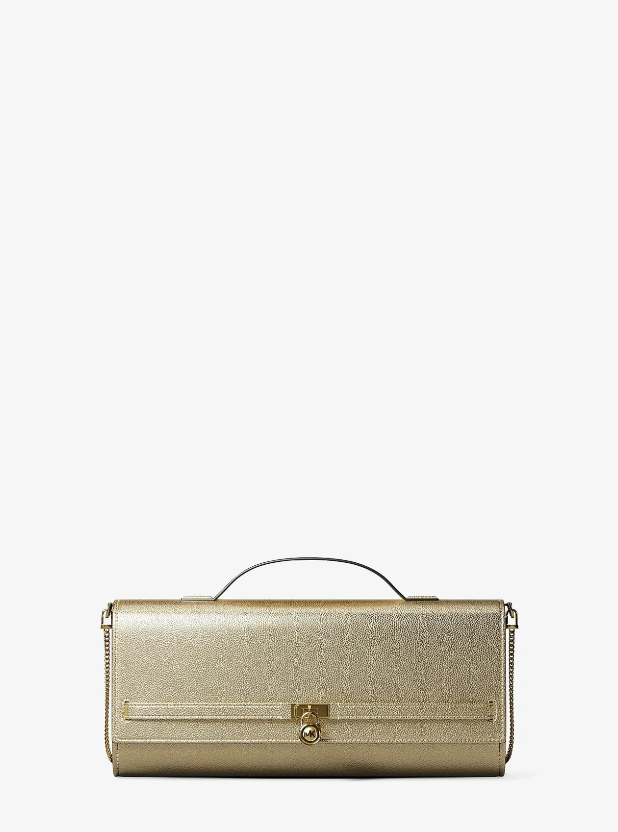 Sac porté épaule Hamilton Moderne convertible de taille moyenne en cuir métallisé