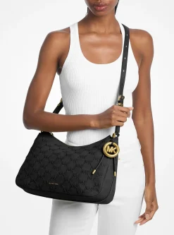 Sac porté épaule Nolita de taille moyenne en cuir avec logo à point roulé