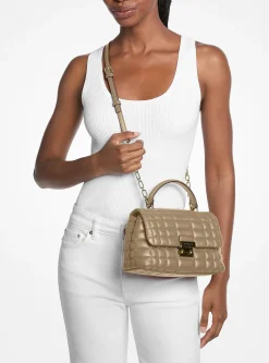 Sac Tribeca de taille moyenne en cuir matelassé