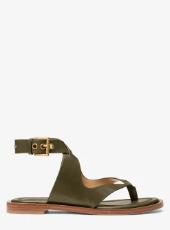 Sandale-tong Irene en cuir
