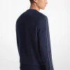 Sweat-shirt en mélange de coton avec bande à logos