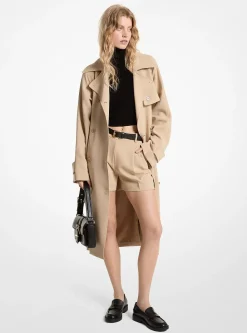 Trench en crêpe texturé