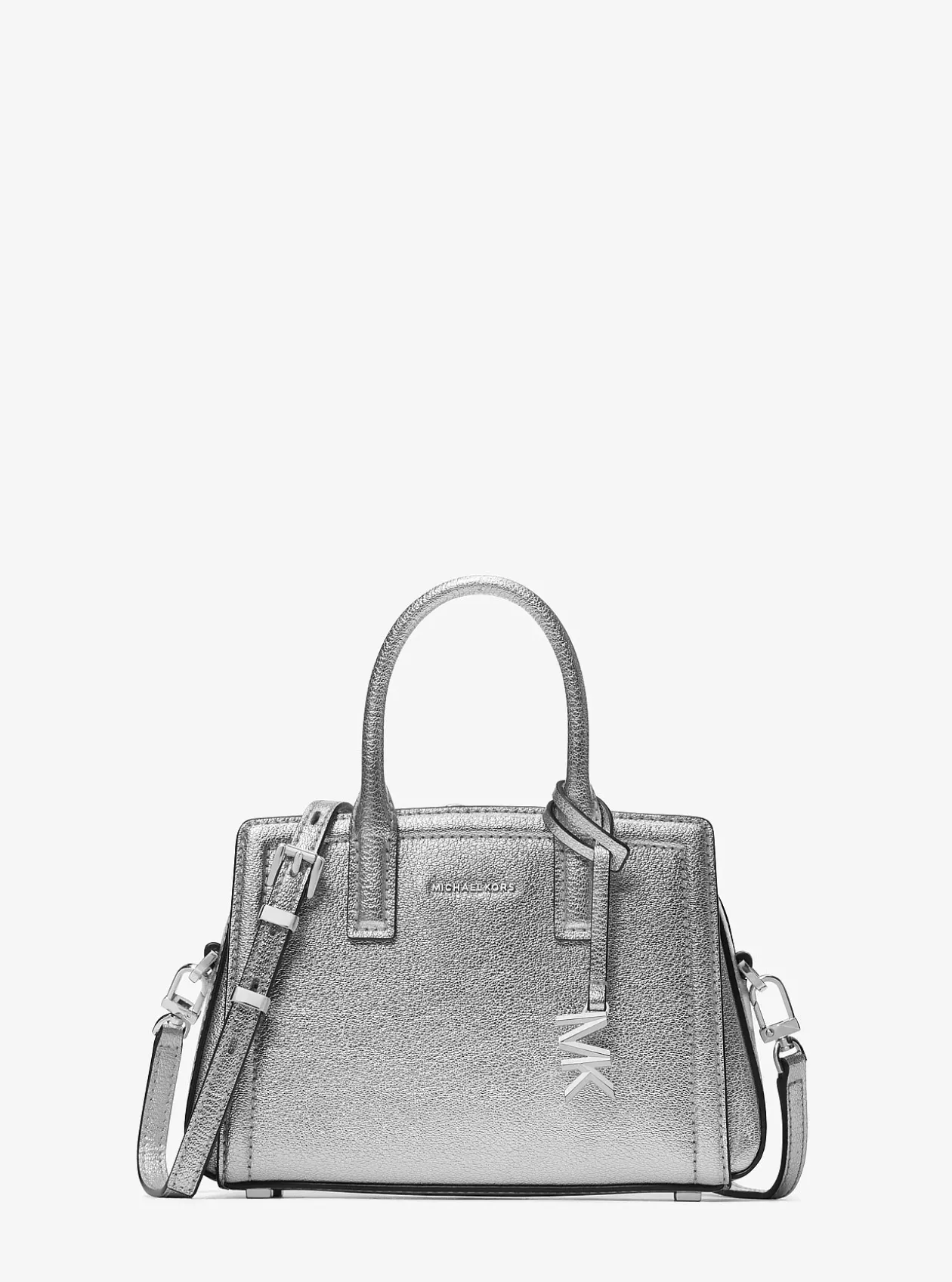 Très petit sac à bandoulière Laila en cuir métallisé