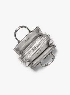 Très petit sac à bandoulière Laila en cuir métallisé