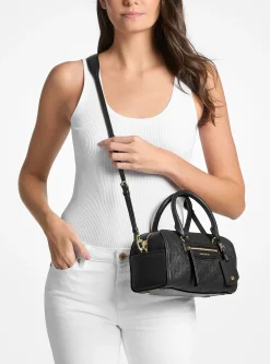 Très petit sac marin à bandoulière Jet Set Travel en cuir à logo en relief