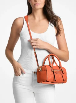 Très petit sac marin à bandoulière Jet Set Travel en cuir à logo en relief
