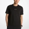 T-shirt en coton avec bandes à logos