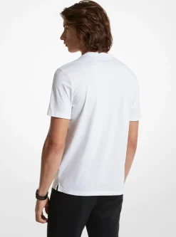 T-shirt en coton à imprimé logo Signature