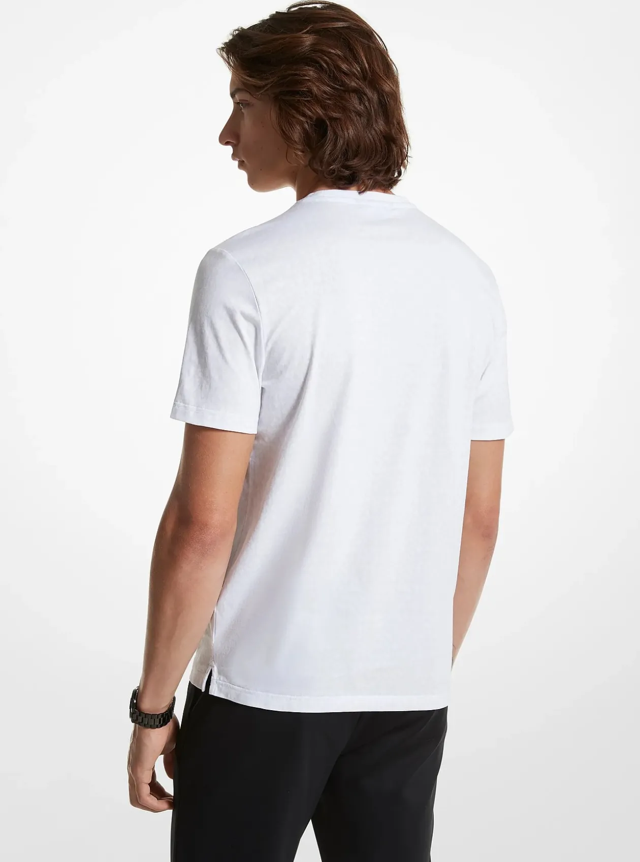 T-shirt en coton à imprimé logo Signature