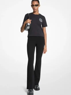T-shirt en jersey de coton avec imprimé breloque logo