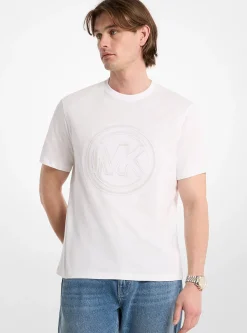 T-shirt en jersey de coton avec imprimé breloque logo