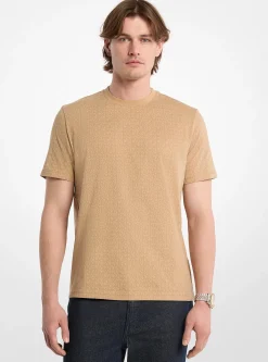 T-shirt en jersey de coton à imprimé logo Signature
