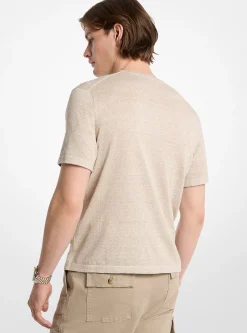 T-shirt en lin et coton