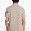 T-shirt en piqué de coton mélangé