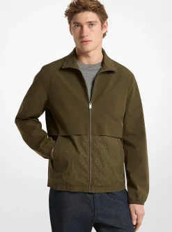 Veste coupe-vent en jacquard à logo