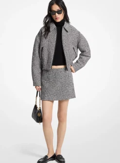 Veste en tweed de coton mélangé